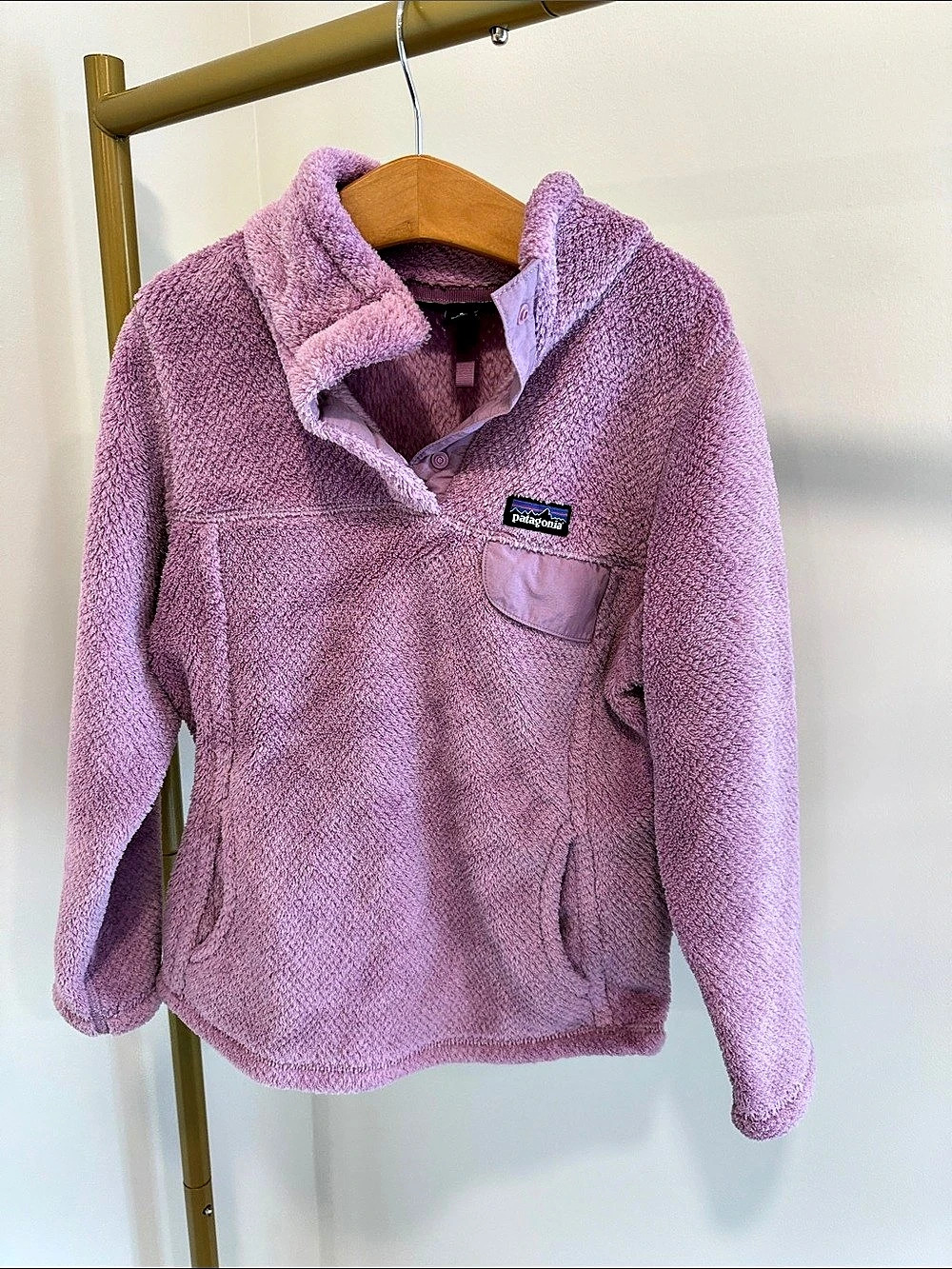 Patagonia Girls' Los Gatos Fleece Pullover Pink Size Small